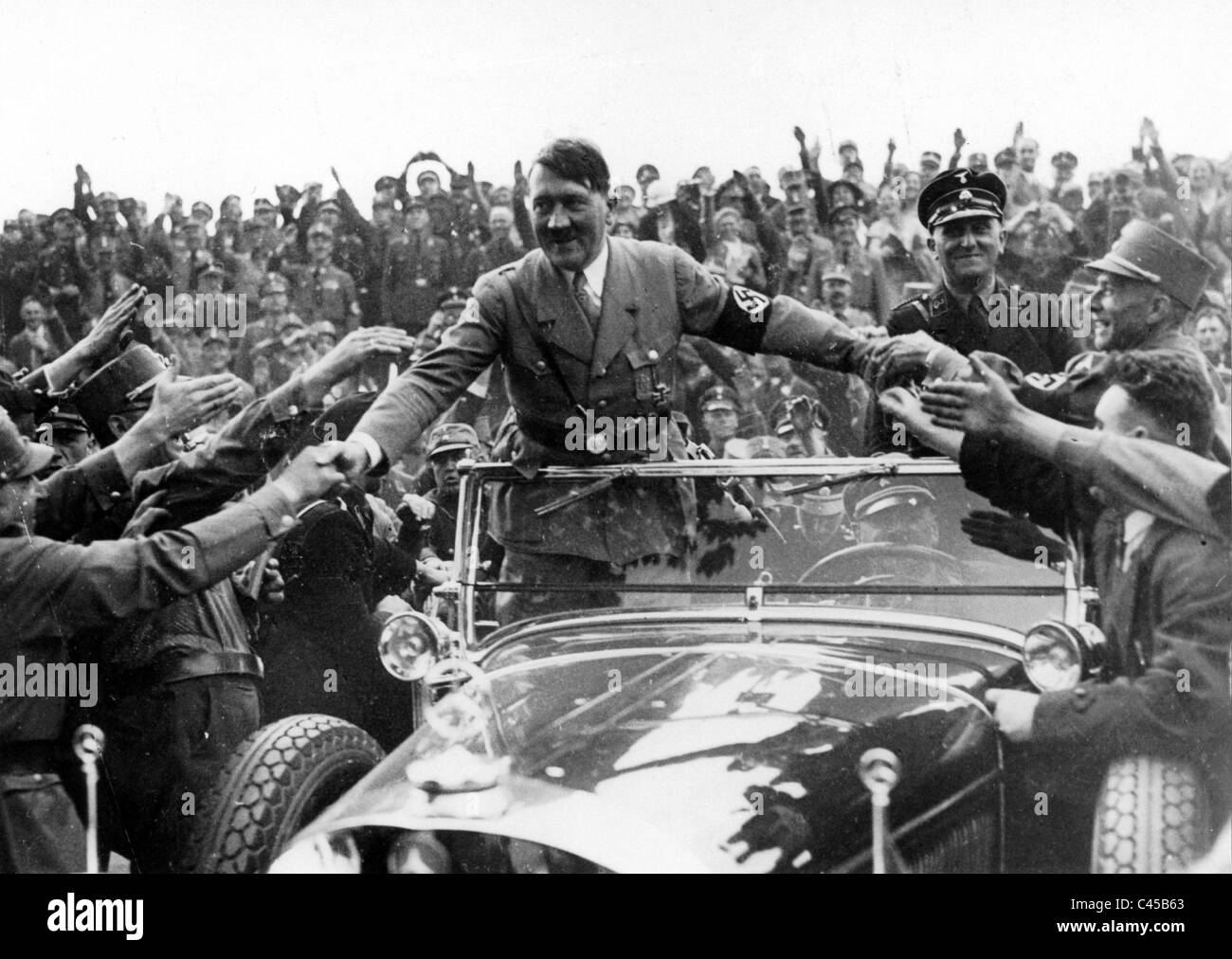Adolf Hitler bei der Rallye Nürnberg, 1935 Stockfoto