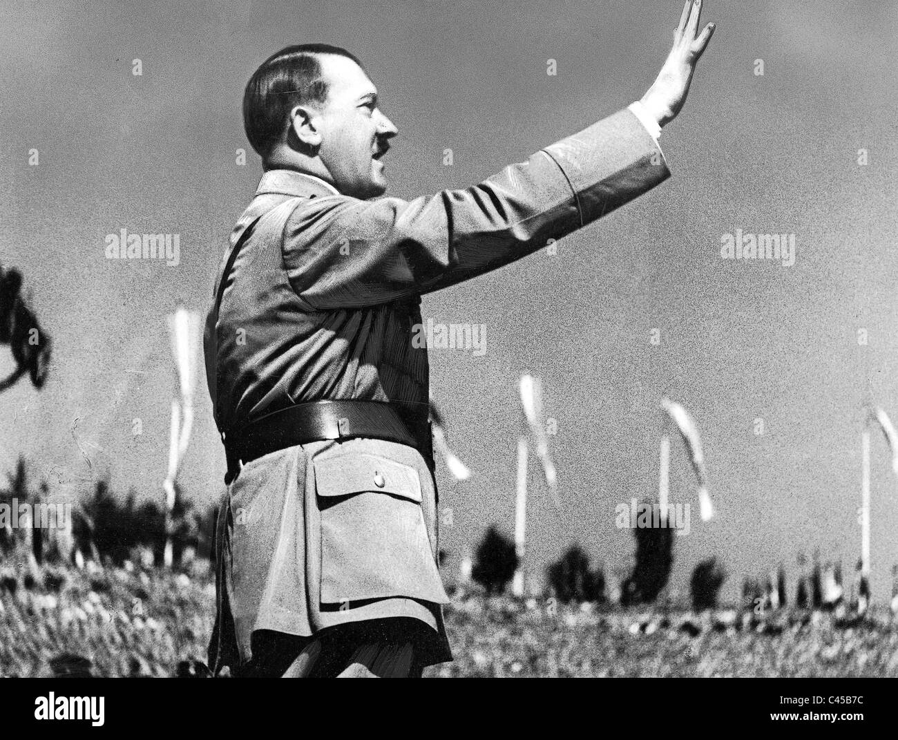 Szene mit Hitler auf dem Reich Party Congress in Triumph des Willens, 1934 Stockfoto