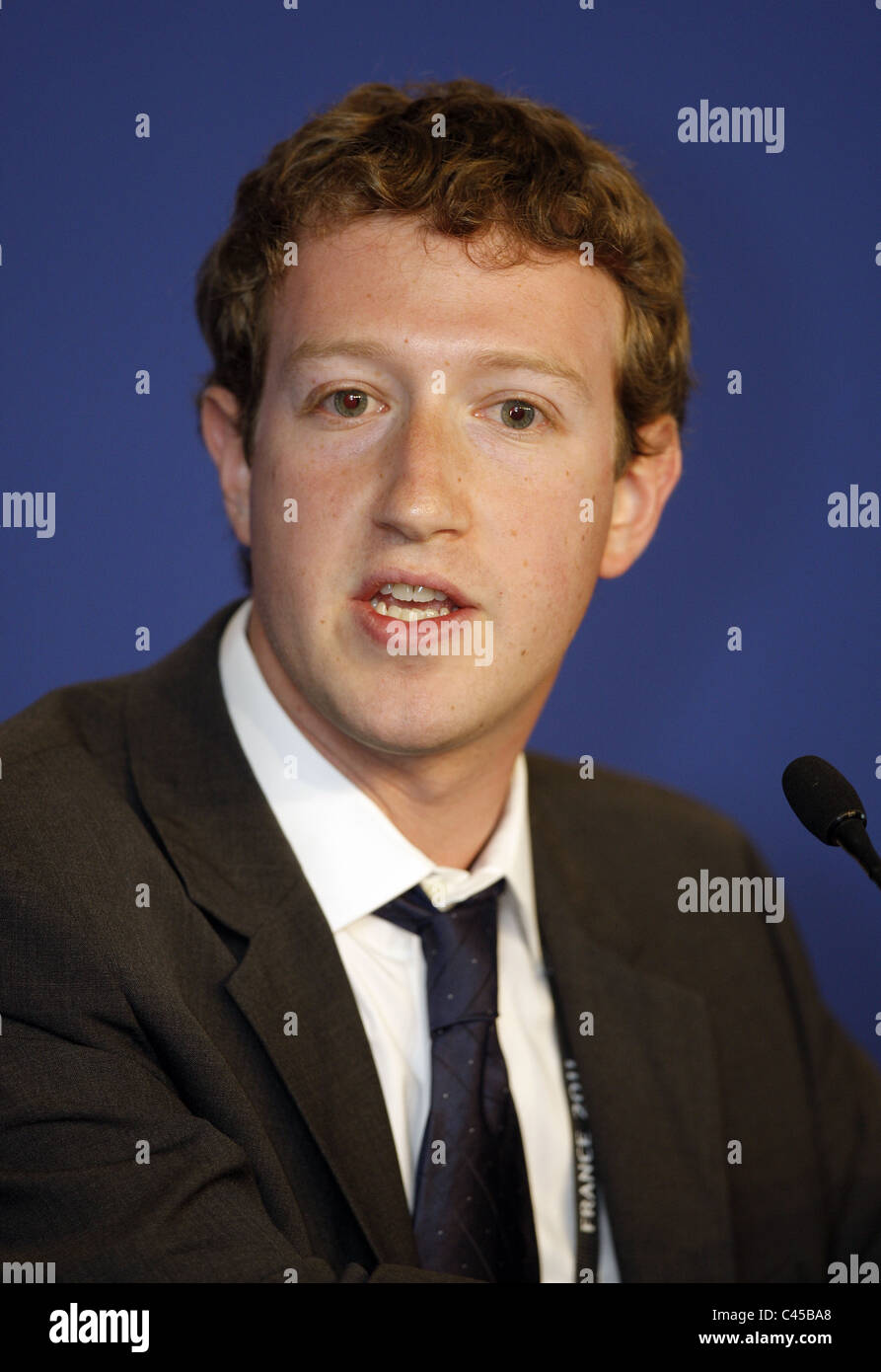 MARK ZUCKERBERG CEO und CO-Gründer von FACEBOOK 26. Mai 2011 internationale MEDIA CENTRE DEAUVILLE Frankreich Stockfoto