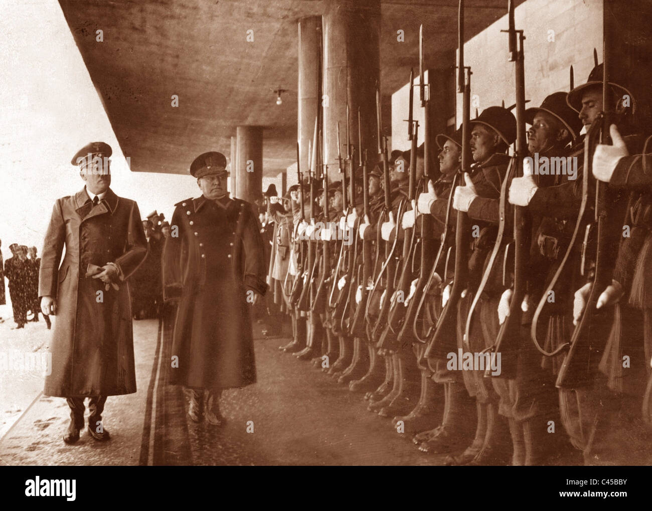 Hitler und Mussolini, 1940 Stockfoto