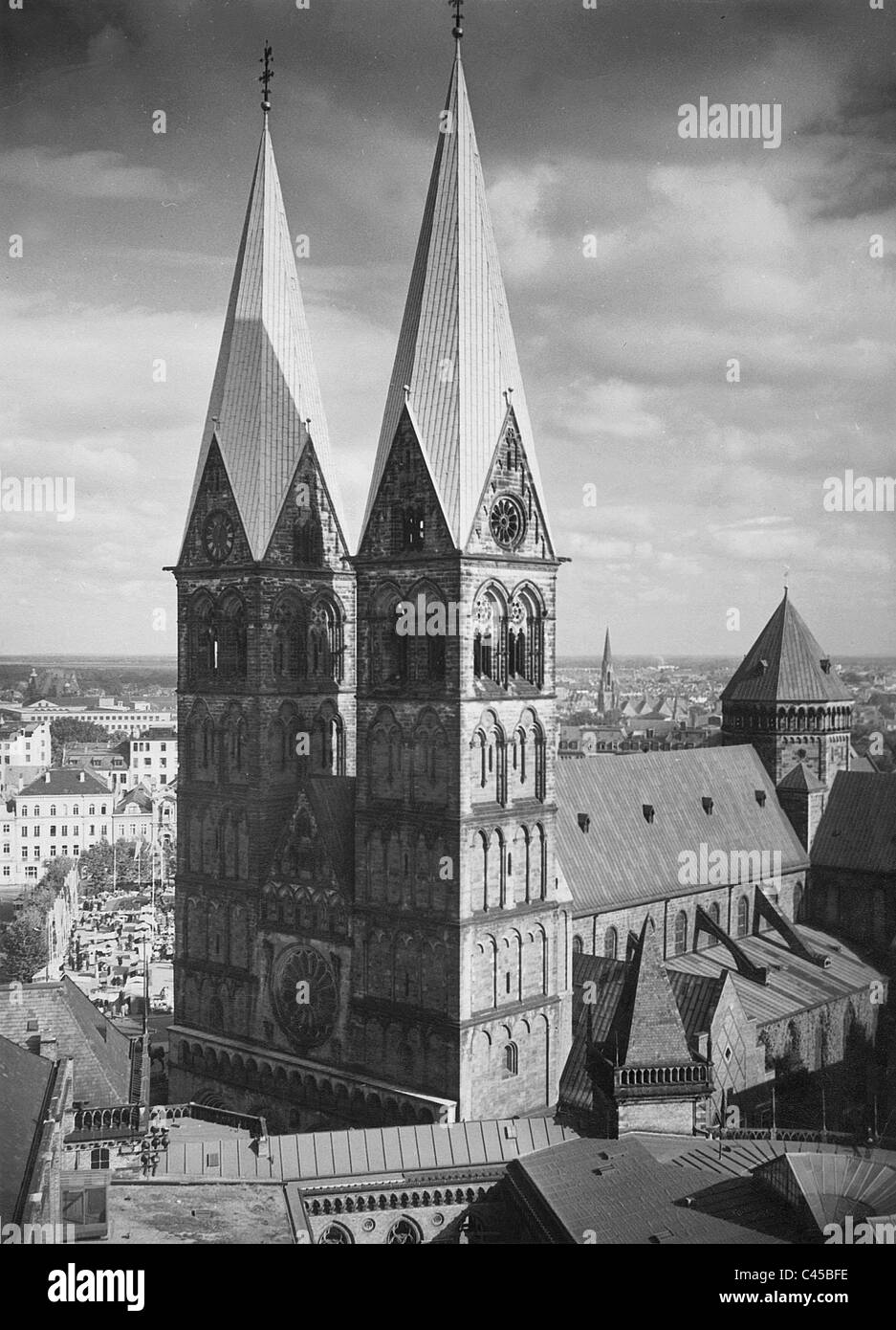 St.-Petri-Dom in Bremen, 1936 Stockfoto