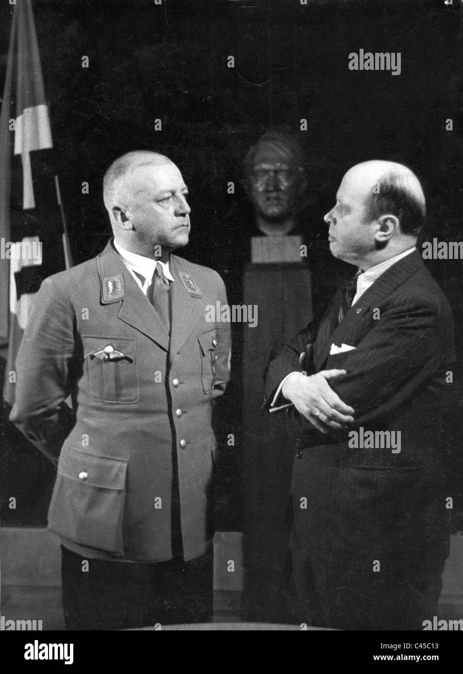 Adolf Wagner mit Otto Walleck, 1938 Stockfoto