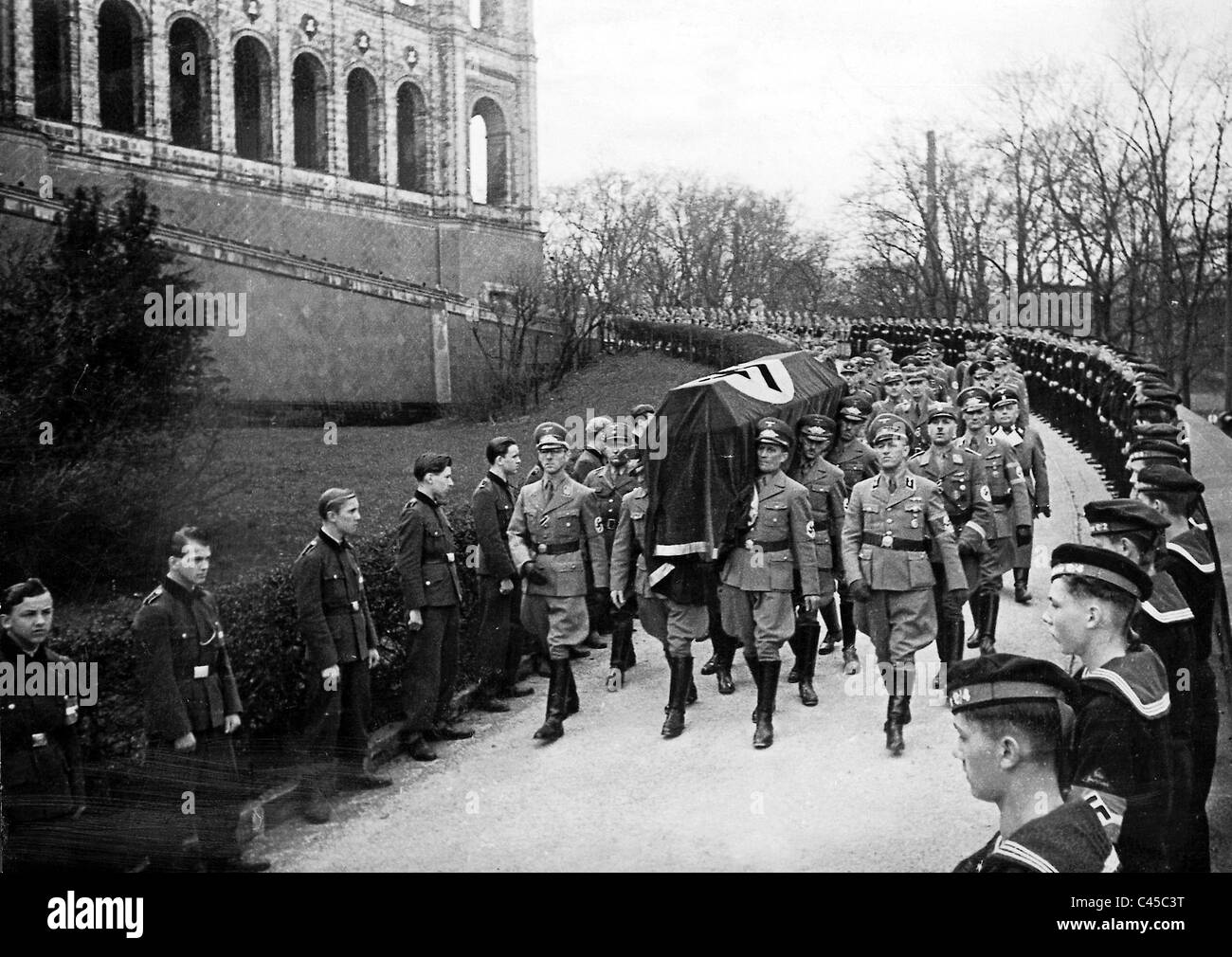 Beerdigung von Gauleiter Adolf Wagner, 1944 Stockfoto