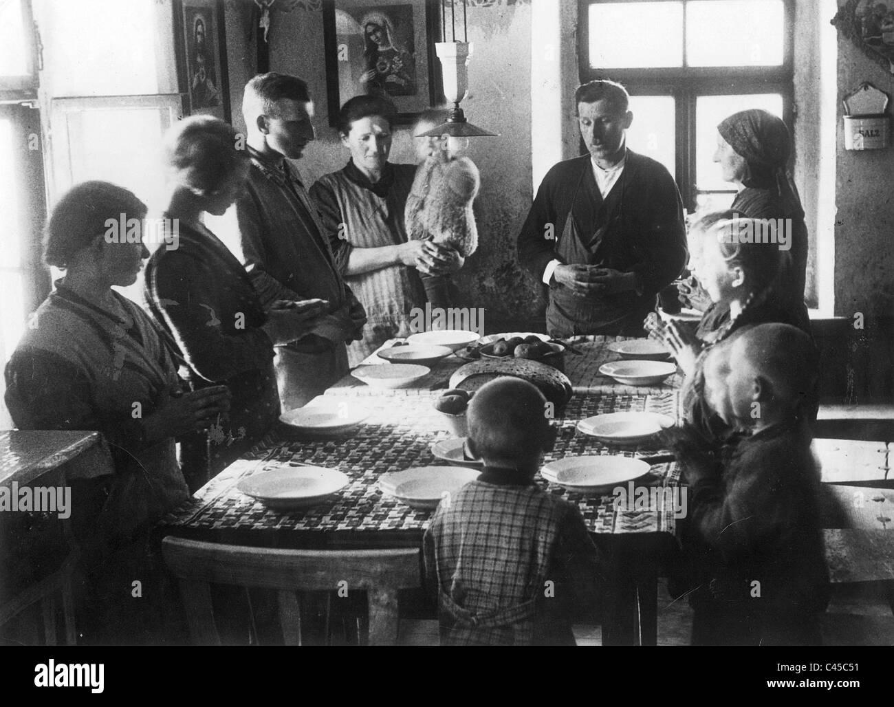 Familie sagen Gnade, 1936 Stockfoto