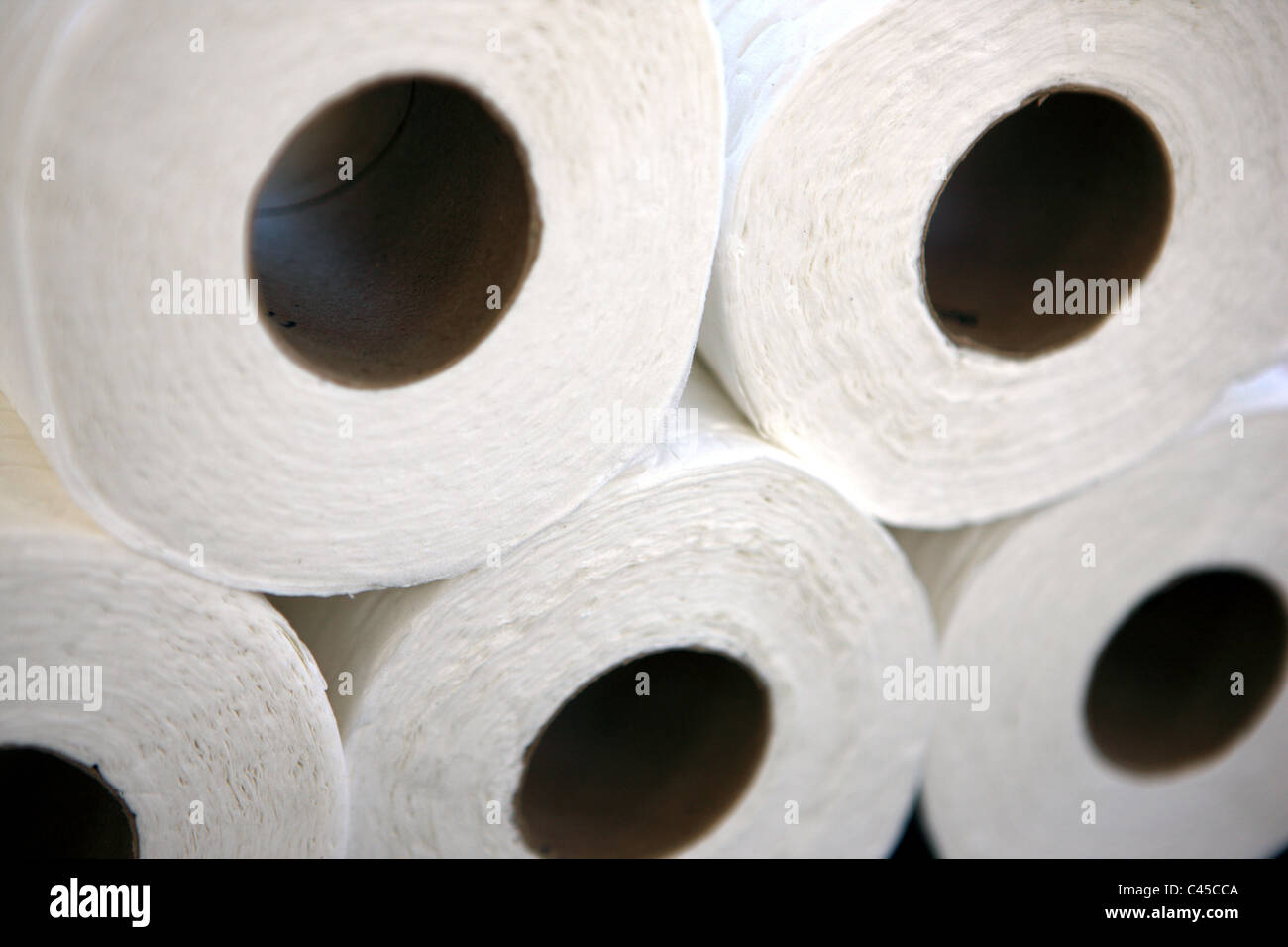 Toilettenpapierrollen Stockfoto