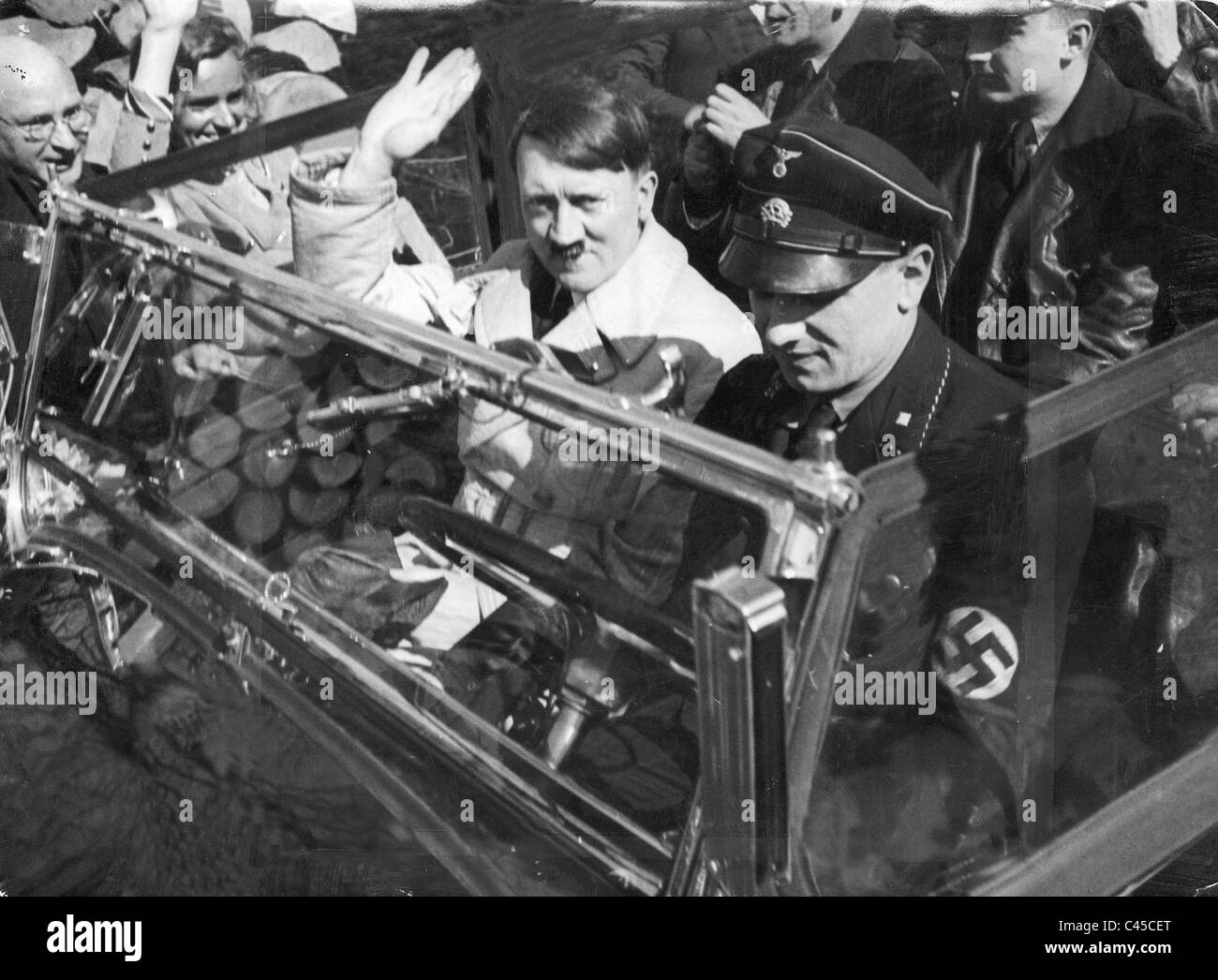 Hitler mit Kempka Stockfoto