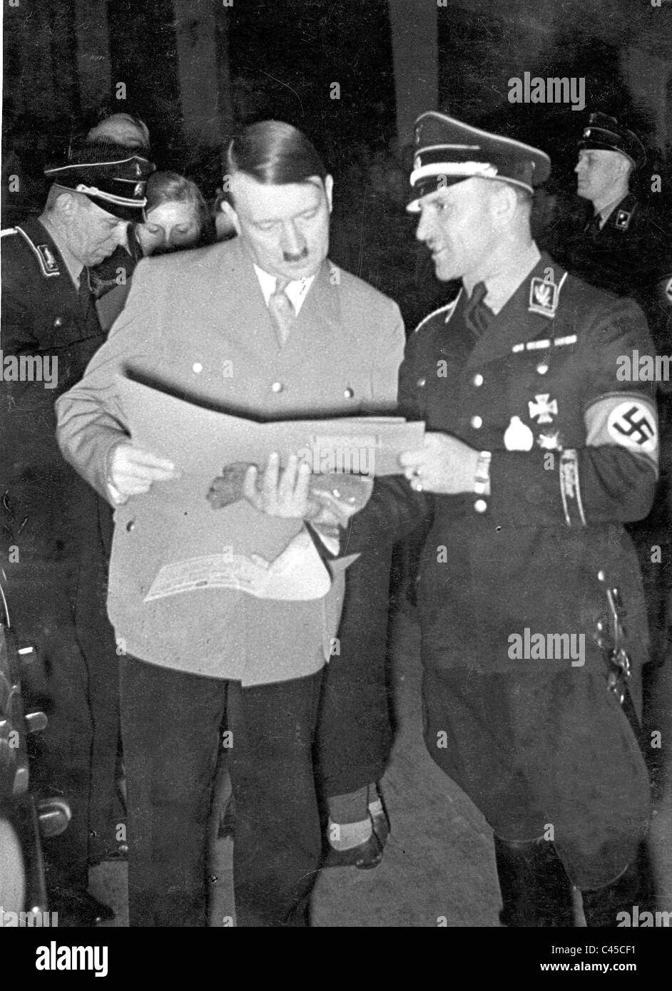 Adolf Hitler mit Sepp Dietrich Stockfoto