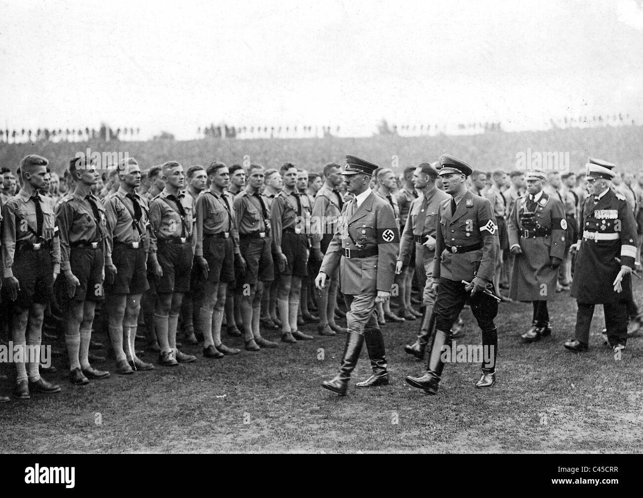 Muster der Hitler-Jugend "auf dem Parteitag Reich, 1938 Stockfoto