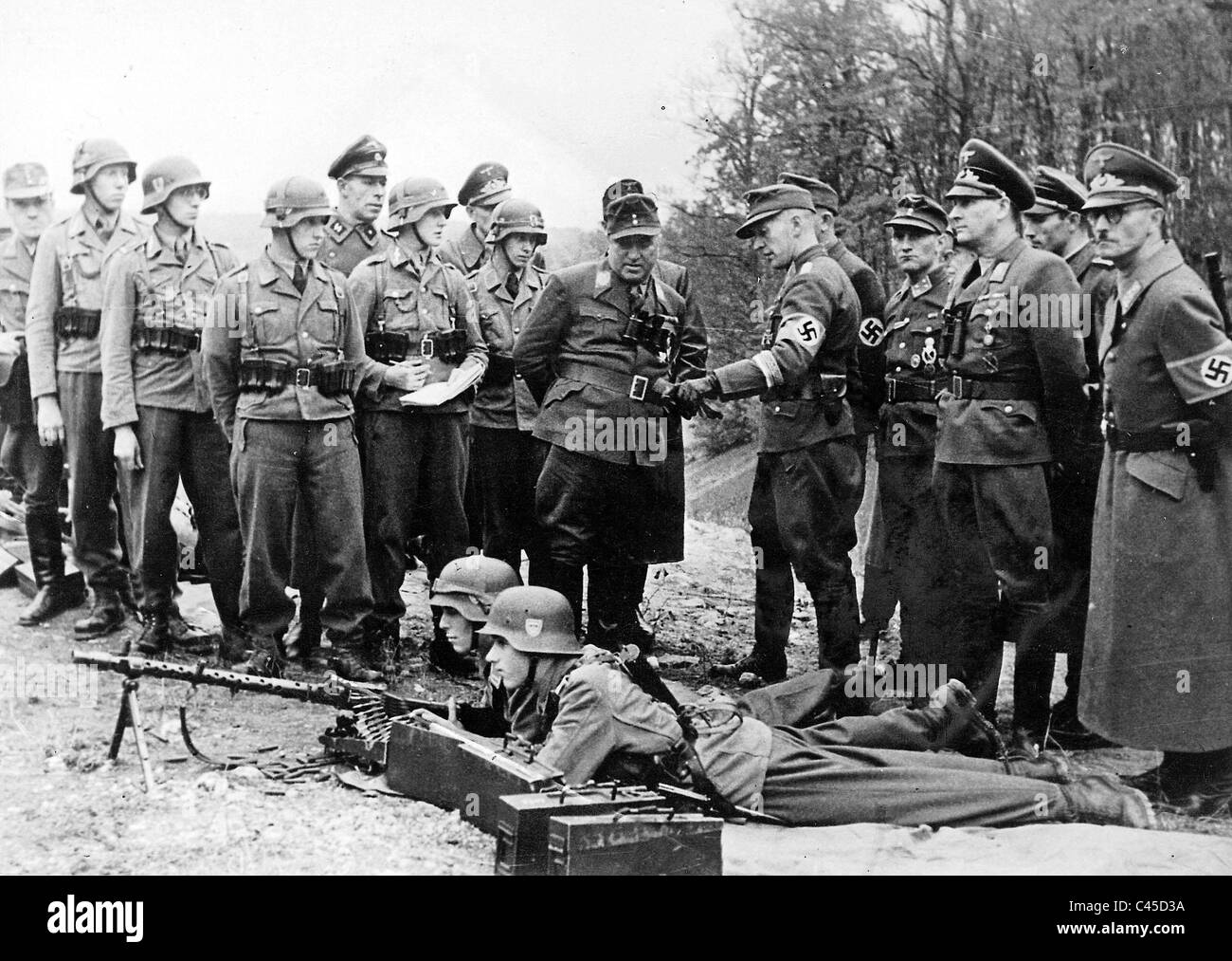 Ley besucht territoriale Armee Stockfoto
