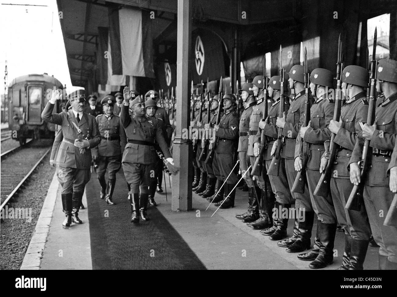 Hitler und Franco Stockfoto