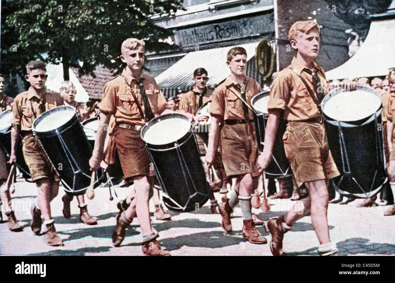 Schlagzeuger der Hitler-Jugend Stockfoto