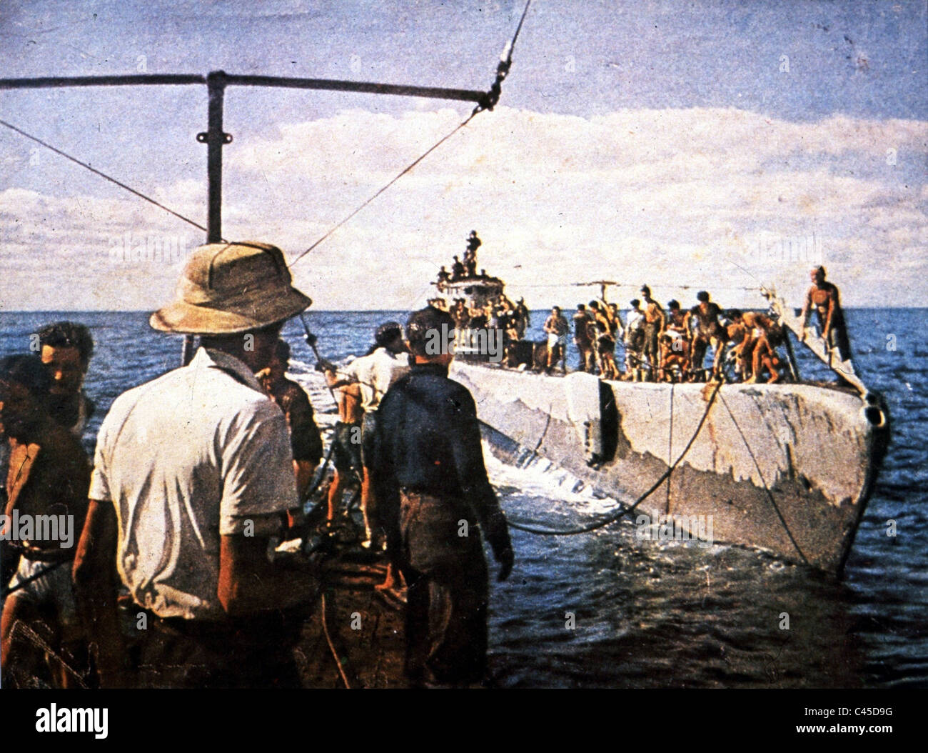 U-Boot von Patrouille zurück Stockfoto
