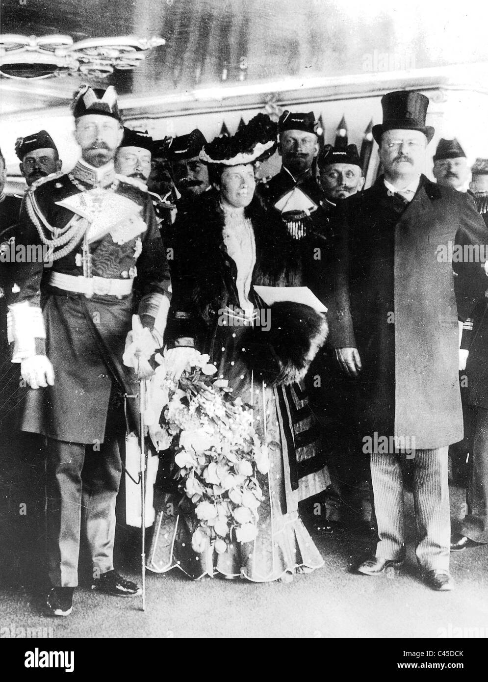 Prinz Heinrich mit Edith Roosevelt und Präsident Theodore Roosevelt Stockfoto