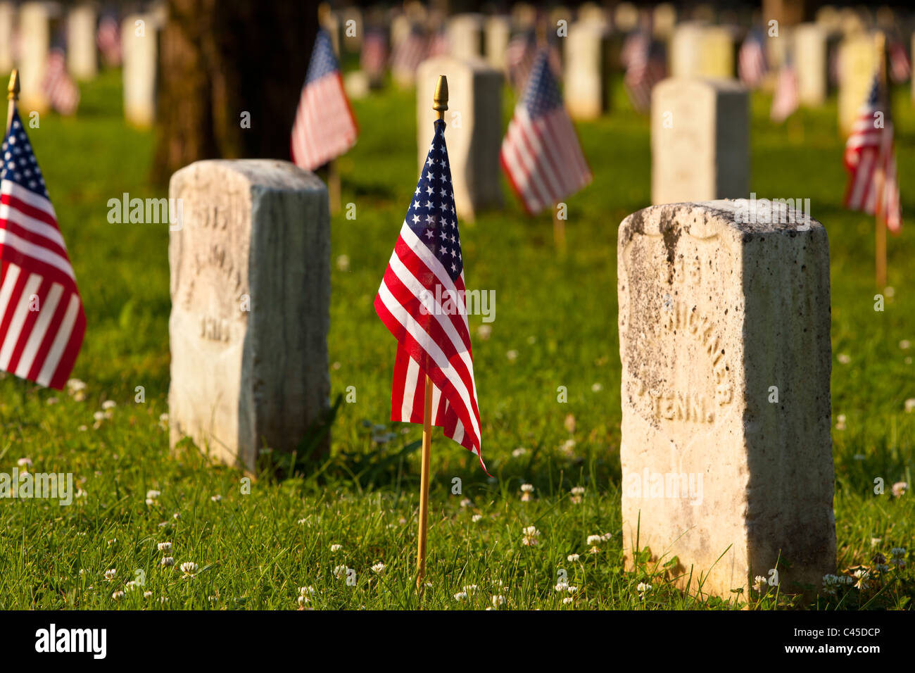 Memorial Day am Stones River National Battlefield und Friedhof, Murfreesboro Tennessee USA Stockfoto
