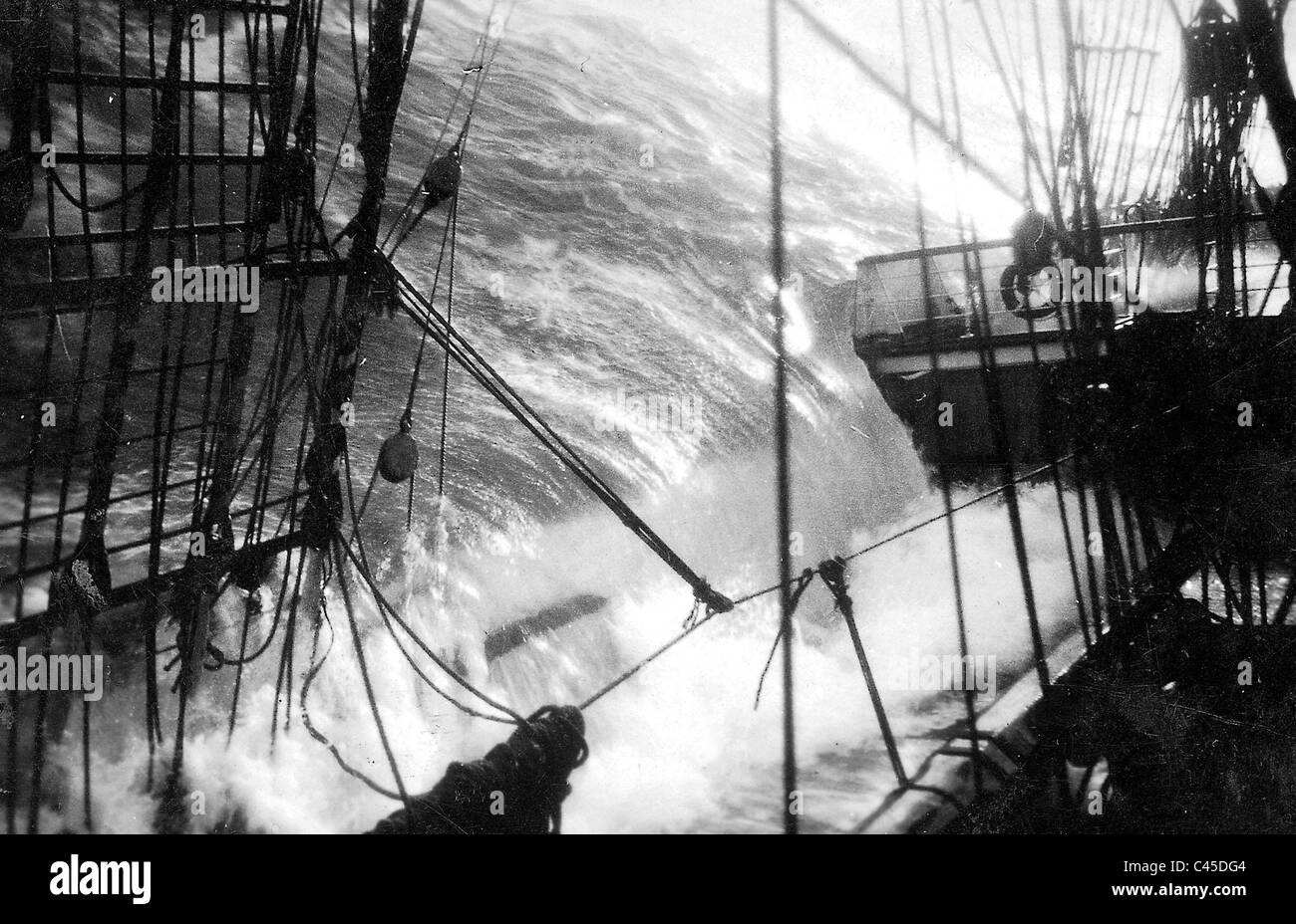 Kap-Horn, Segelschiff im Sturm, 1931 Stockfoto