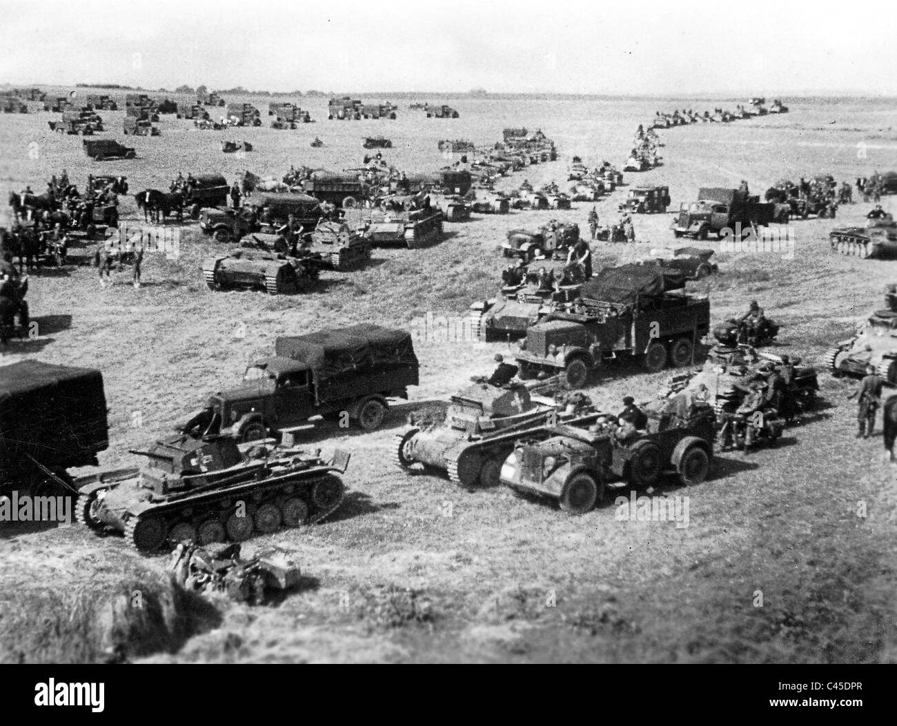 Deutsche Truppen während dem Polenfeldzug 1939 Stockfoto