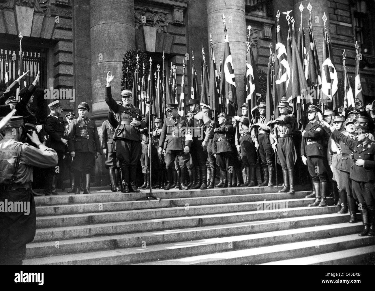 Nazi-Juristen vor dem obersten Gerichtshof in Leipzig Stockfoto