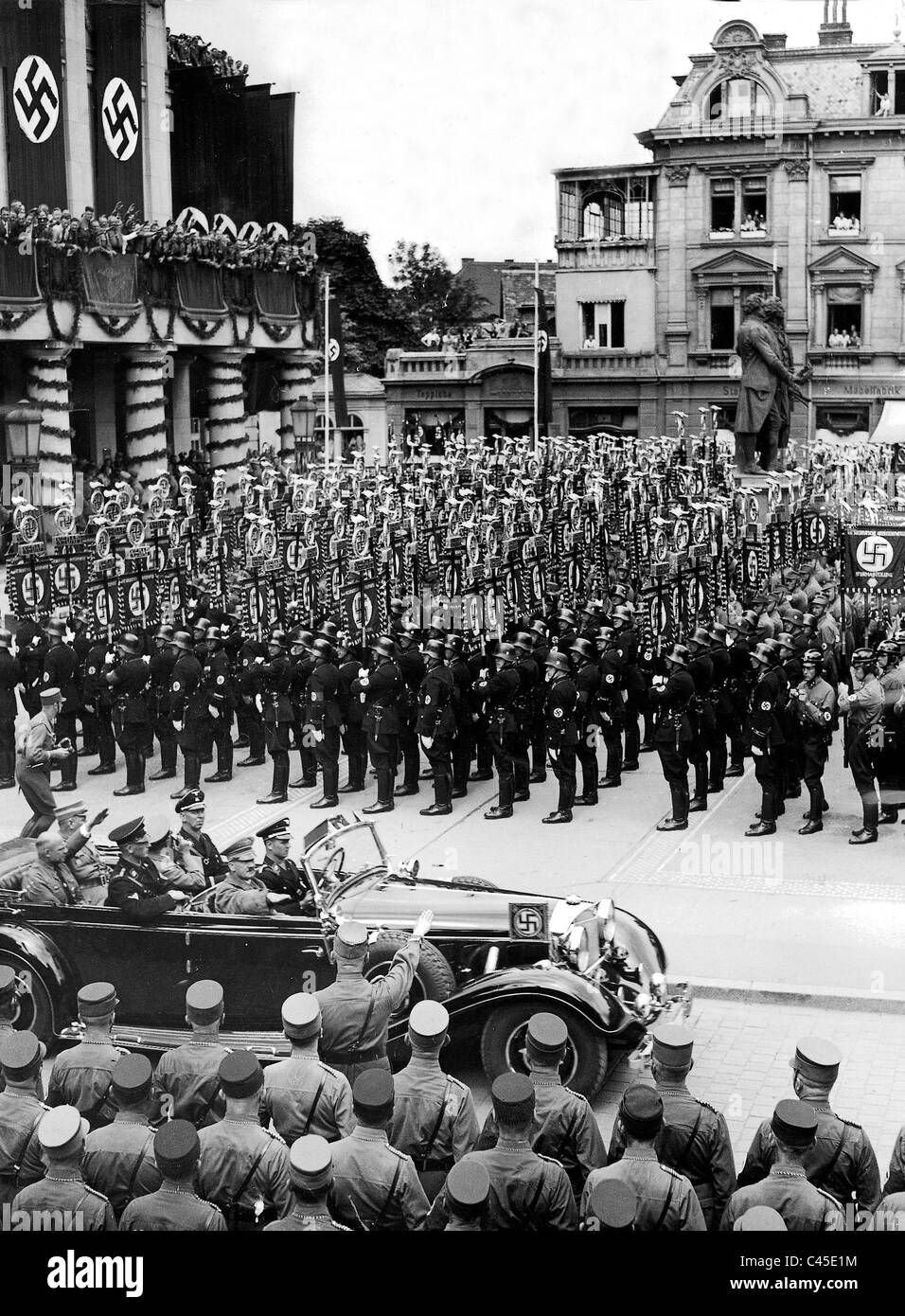 Adolf Hitler auf dem Jubiläumskongress der NSDAP in Weimar, 1936 Stockfoto