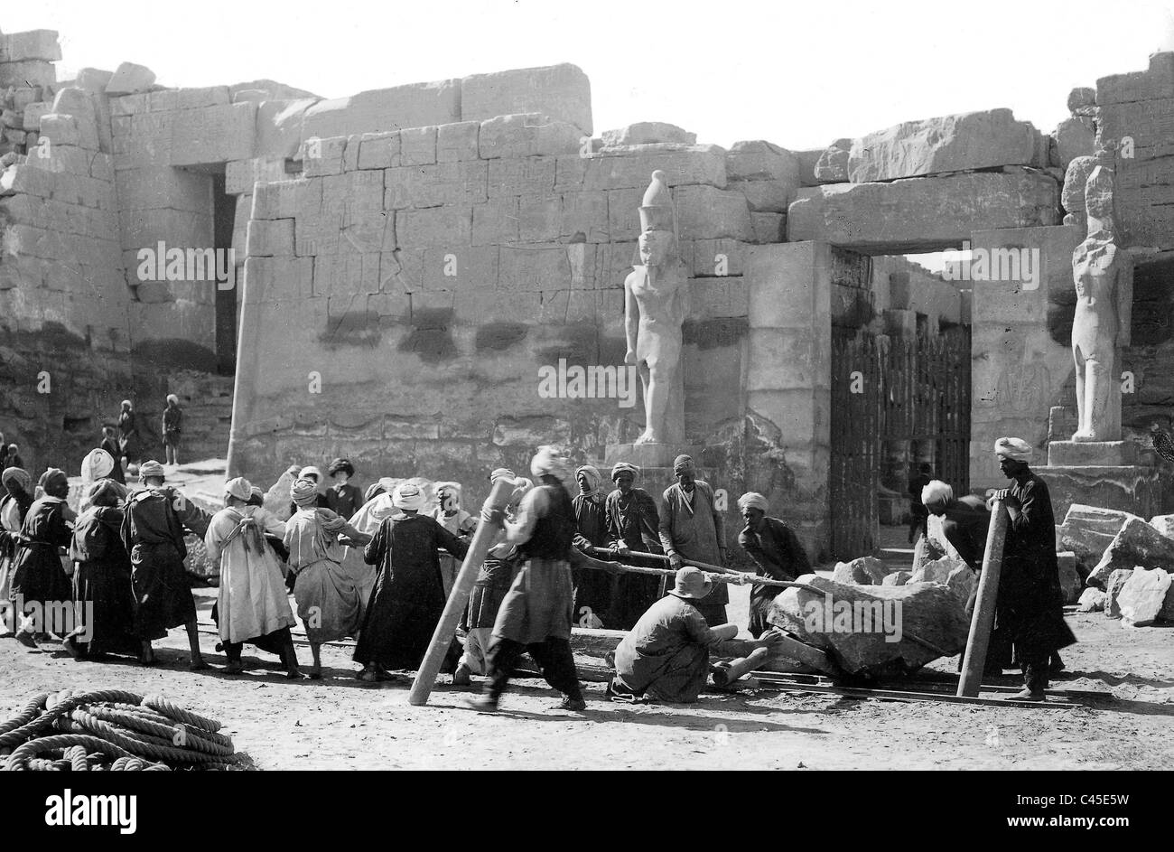 Archäologie in Ägypten, 1934 Stockfoto