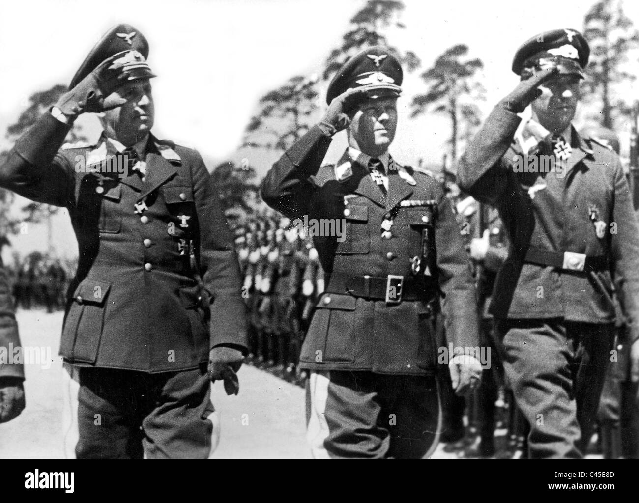 Leutnant General Stumpff, Generaloberst Weise und Platoon Leader Gildner, 1942 Stockfoto