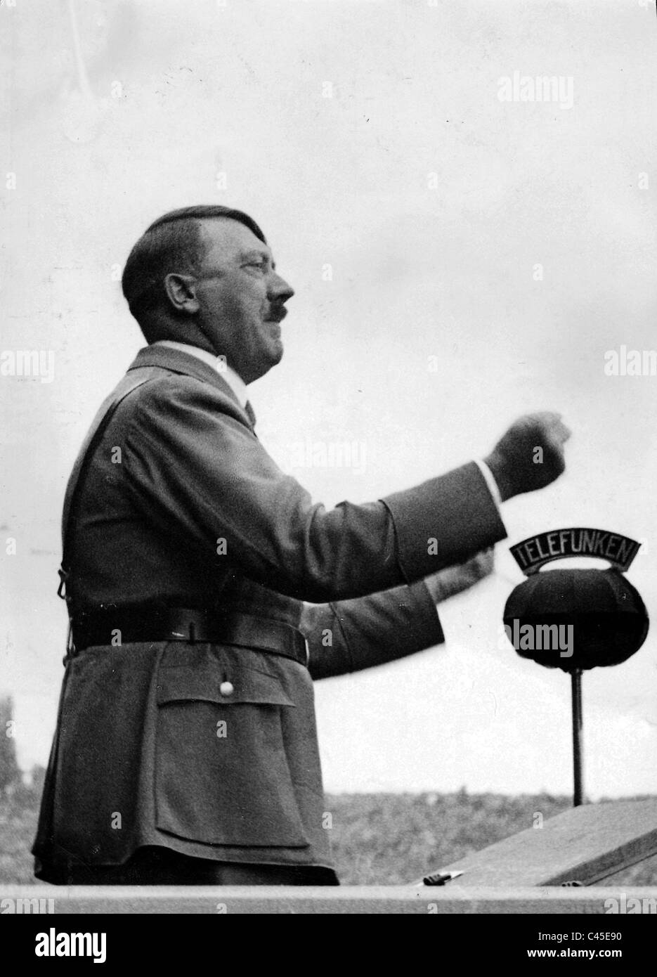 Adolf Hitler als Redner bei der Nürnberger Rally 1936 Stockfoto