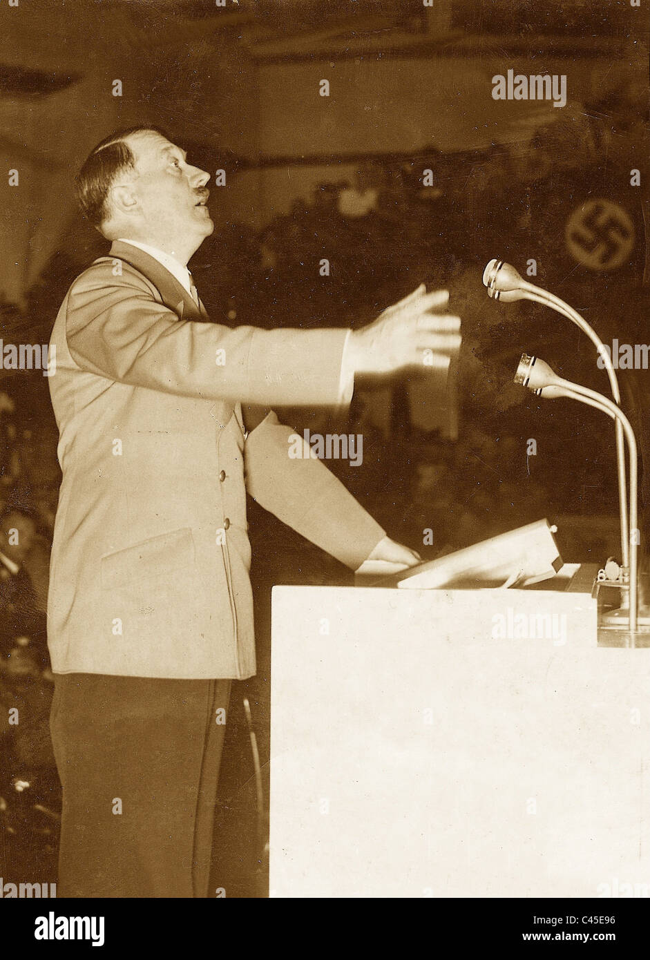 Hitler im Berliner Sportpalast, 1938 Stockfoto