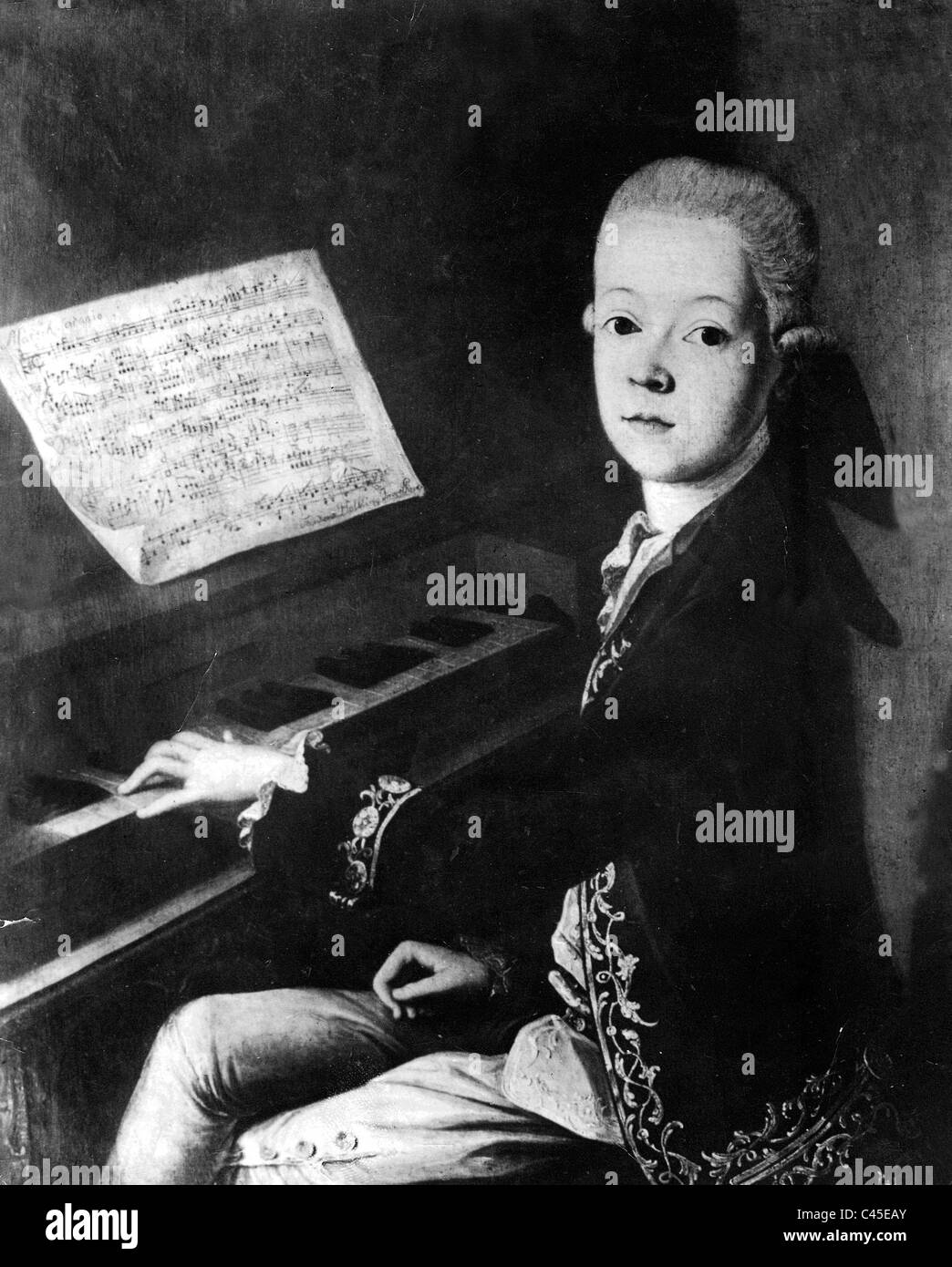 Wolfgang Amadeus Mozart im Alter von zwölf Jahren Stockfoto