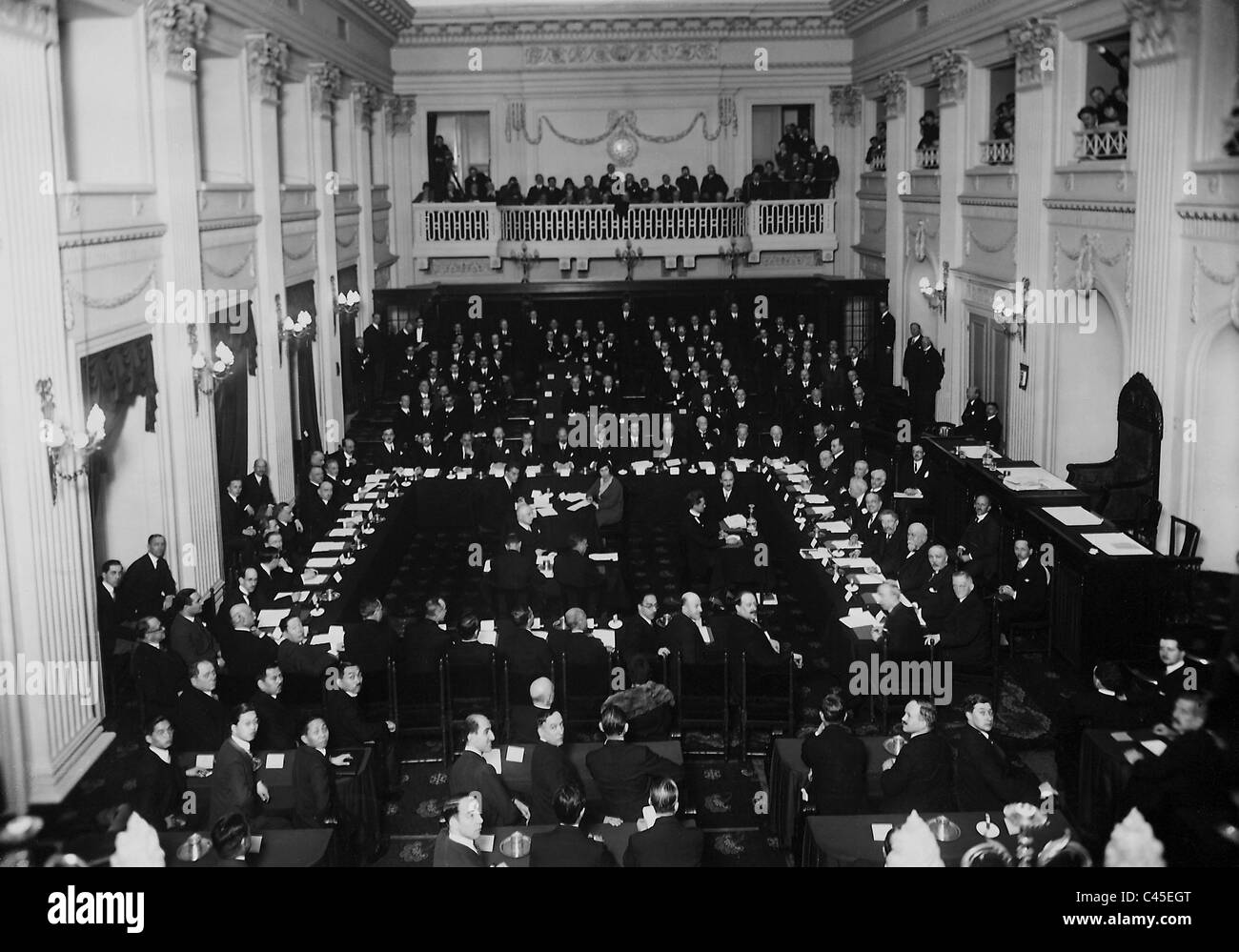 Eröffnungssitzung der zweiten Haager Konferenz, 1930 Stockfoto