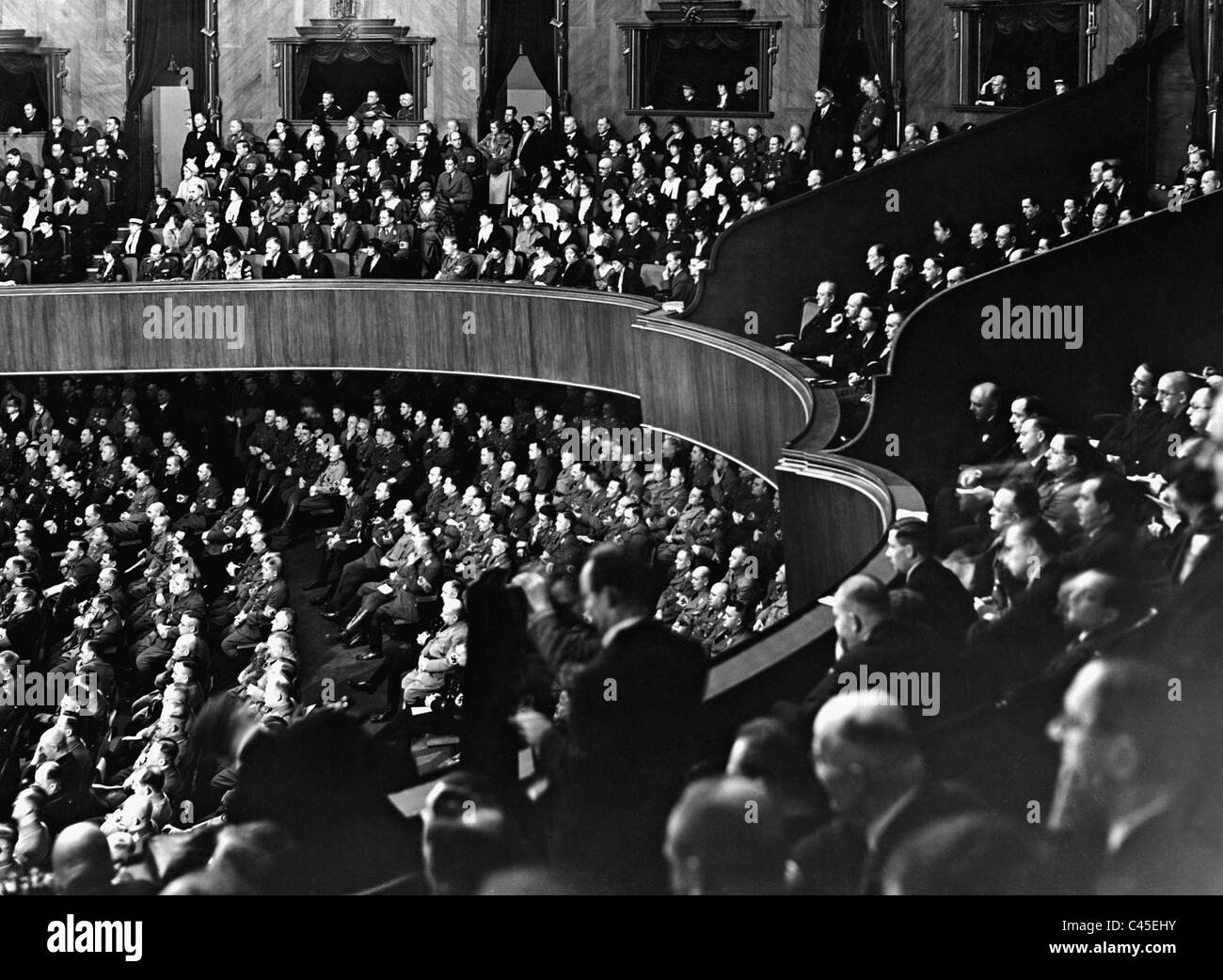 Sitzung des Reichstages in der Kroll-Oper, 1934 Stockfoto