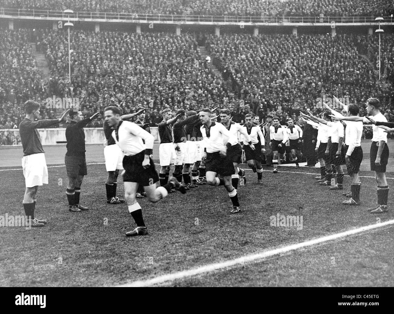Fußballspiel: Deutschland gegen Italien Stockfoto