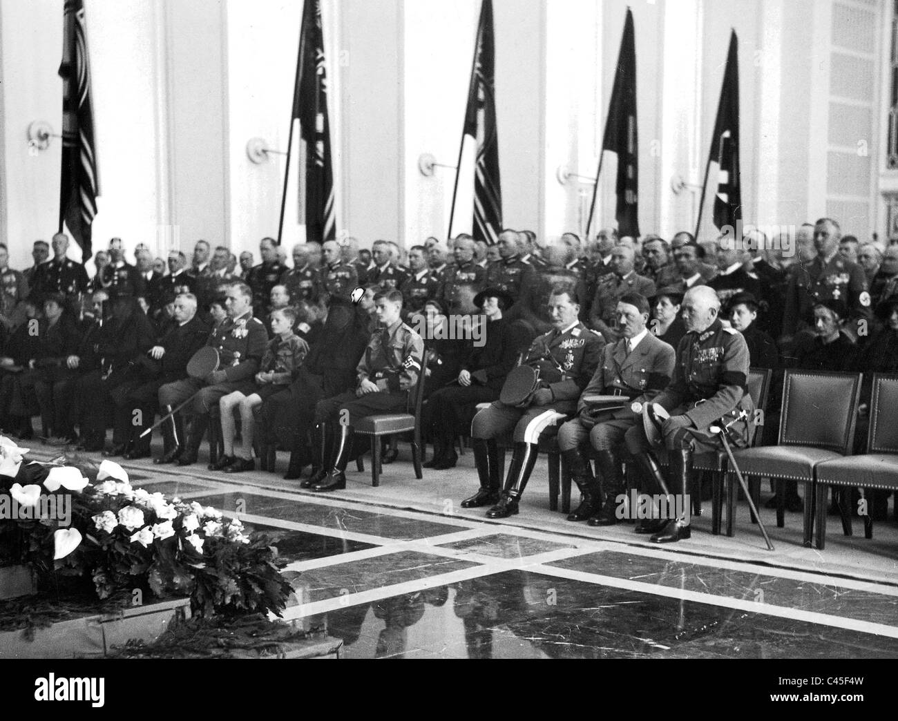 Beerdigung von General Wever: Göring, Blomberg, Hitler Stockfoto