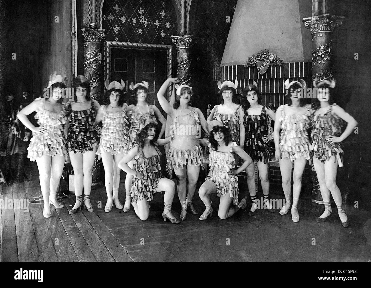 Revue-Truppe in Berlin, 1920 Stockfoto