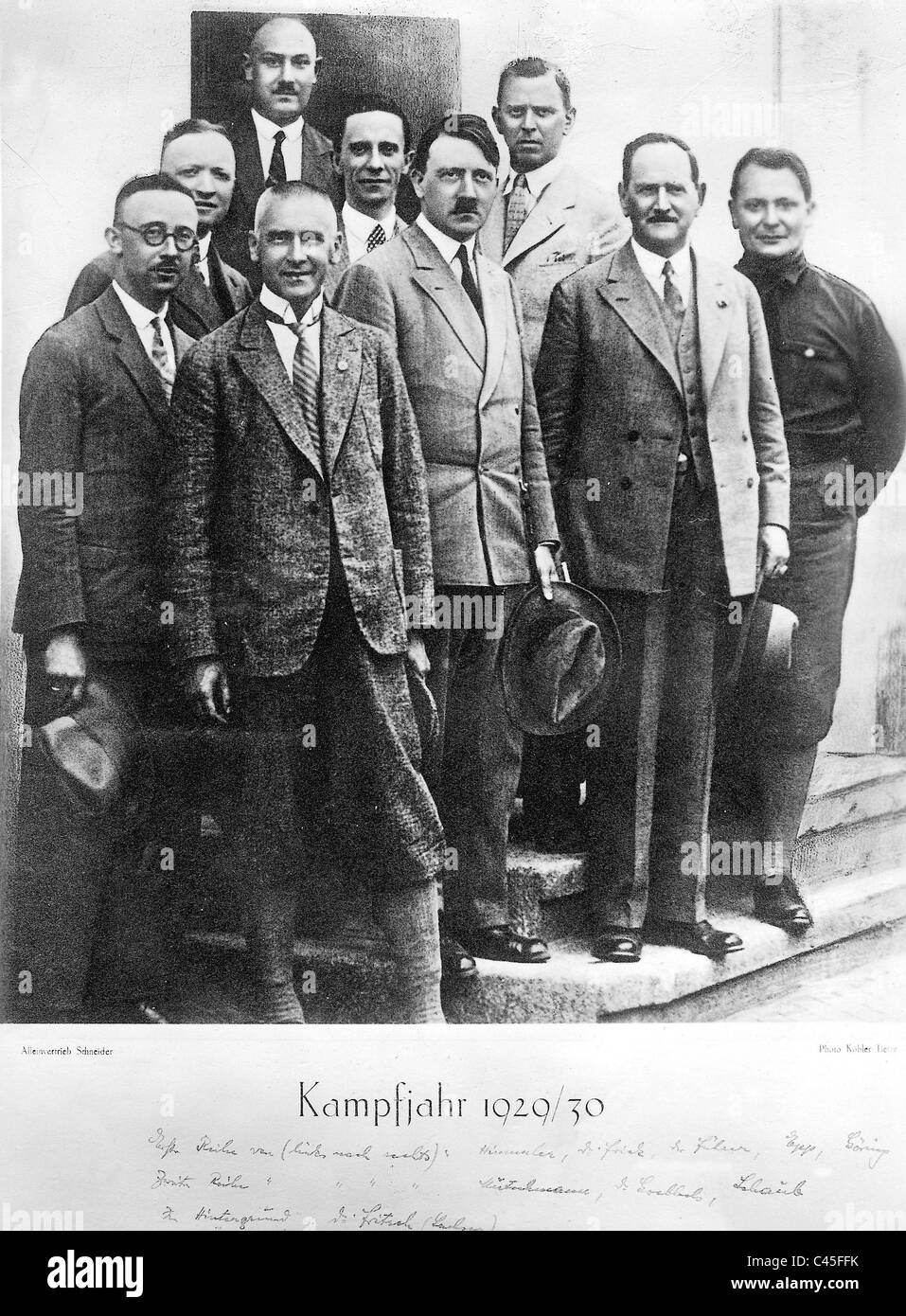 Hitler mit engen Kollegen 1929/1930 Stockfoto