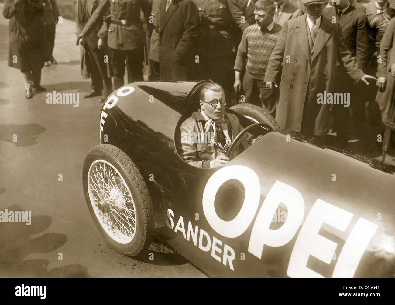 Autorennen: Fritz von Opel in die Raketenauto, 1928 Stockfoto