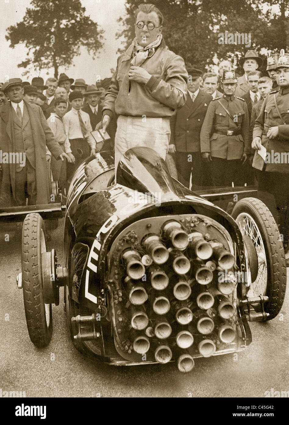 Autorennen: Fritz von Opel in die Raketenauto, 1928 Stockfoto