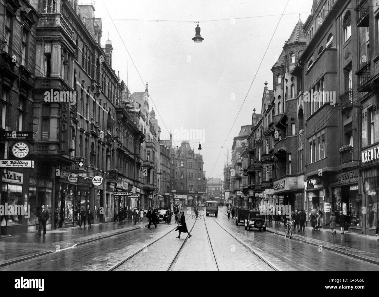 Straßenszene von Gliwice Stockfoto