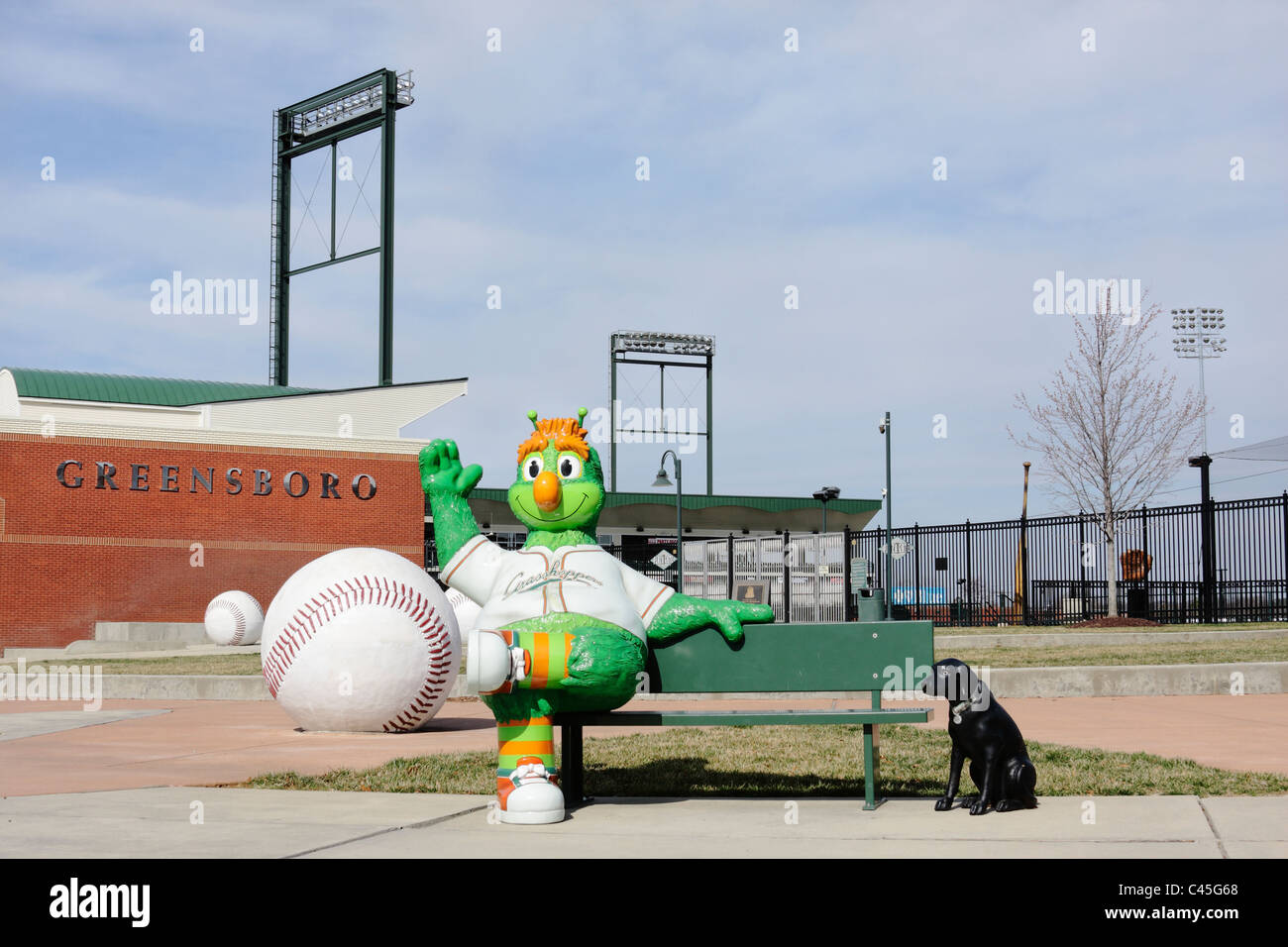 NewBridge Bank Park, Heimat des Baseballteams Greensboro Grasshoppers, Greensboro, North Carolina, USA Stockfoto