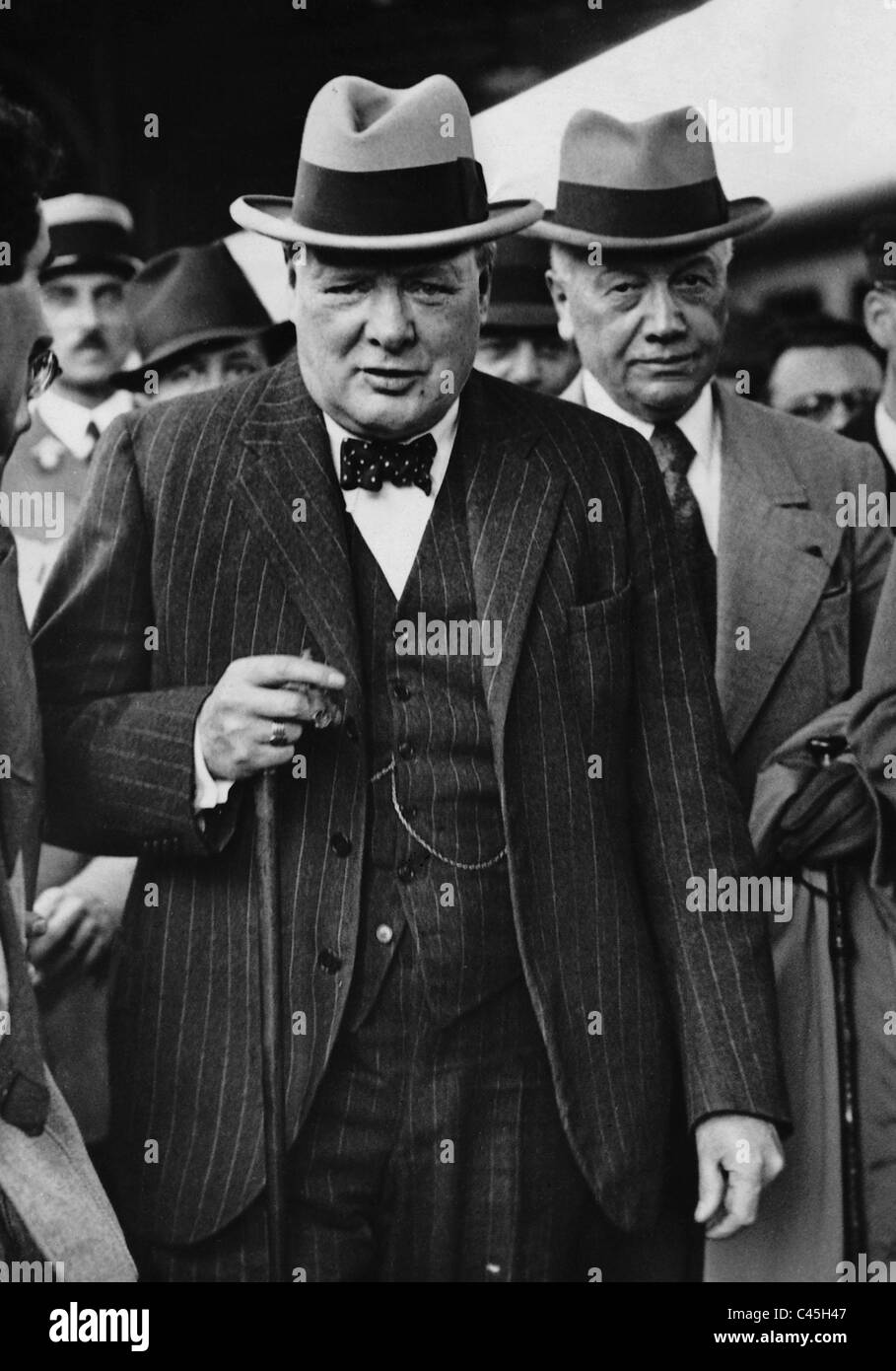 Winston Churchill in Paris, 1939 Stockfoto