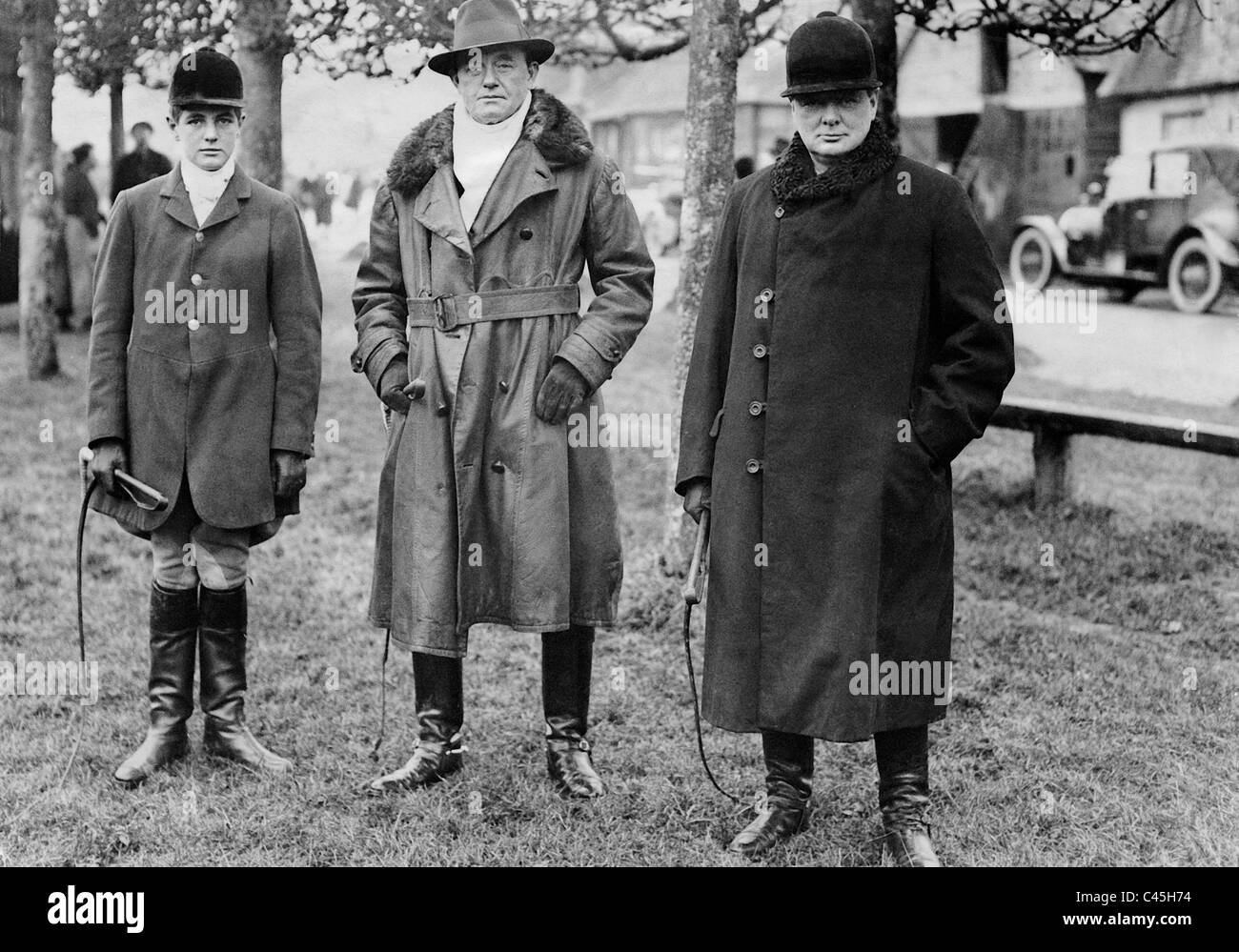 Winston Churchill mit Sir Warden Chilcott Jagd in Dieppe Stockfoto
