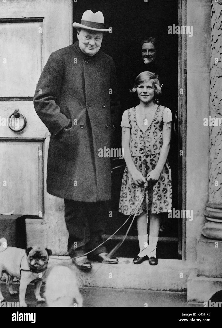 Winston Churchill mit seiner Tochter Mary, 1932 Stockfoto