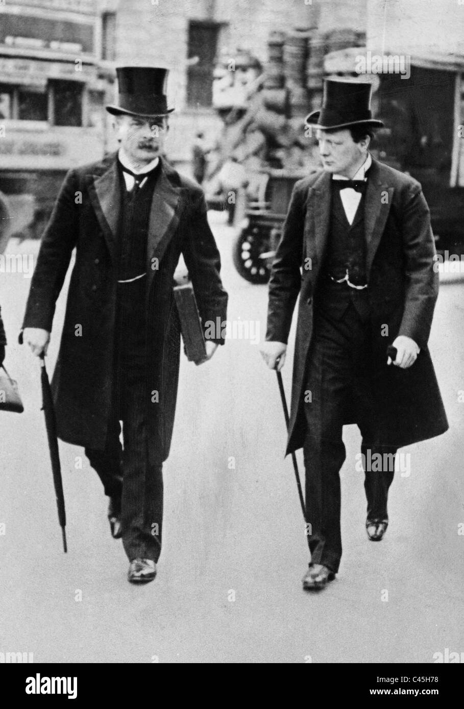 Winston Churchill und David Lloyd George, 1910 Stockfoto