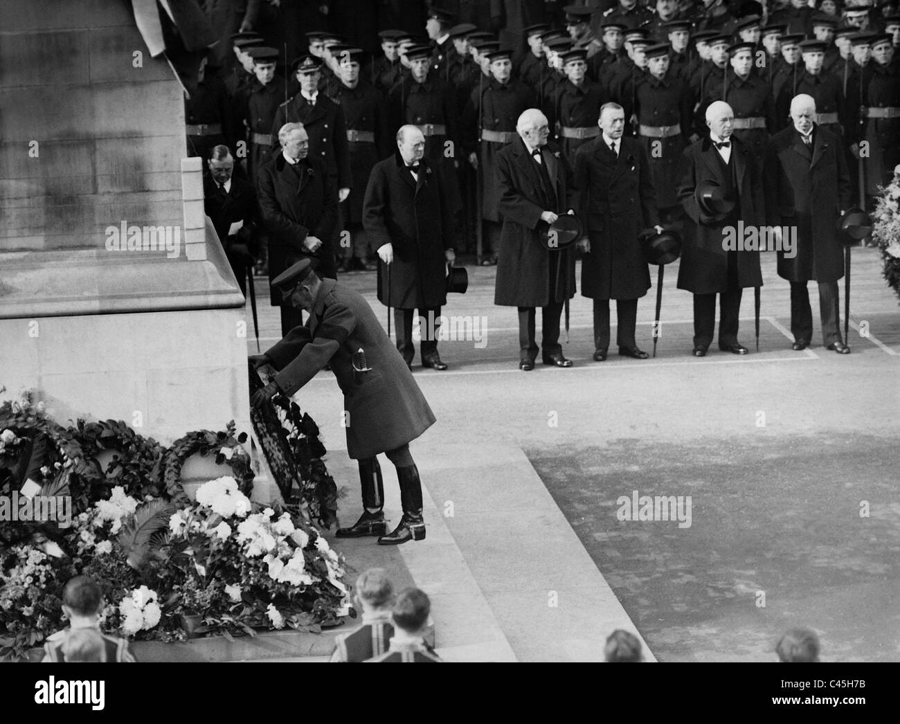 Winston Churchill am Jahrestag des Waffenstillstandes, 1926 Stockfoto