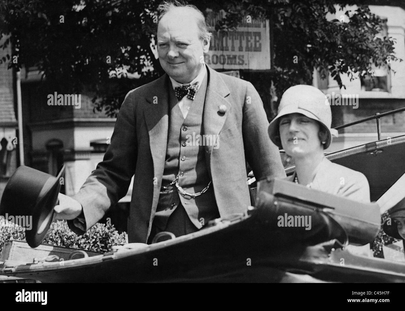 Winston Churchill und seiner Frau Clementine Churchill, 1928 Stockfoto