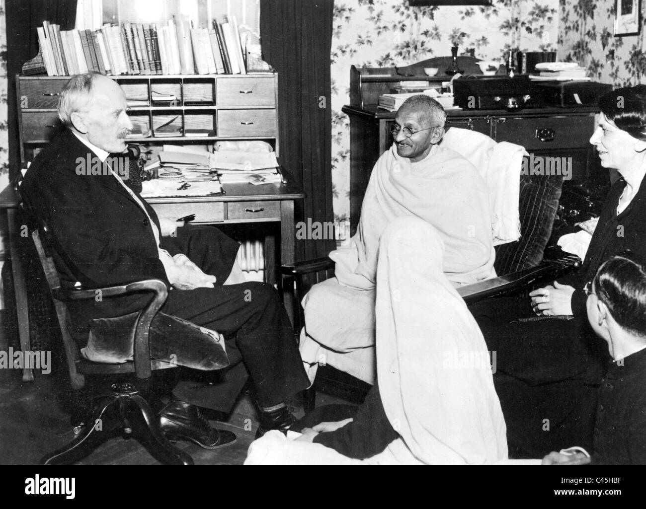 Mahatma Gandhi und Romain Rolland, 1931 Stockfoto