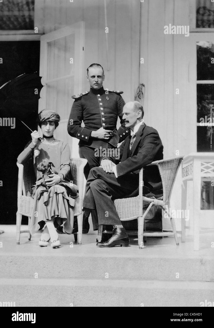 König Haakon VII mit seiner Familie, 1928 Stockfoto