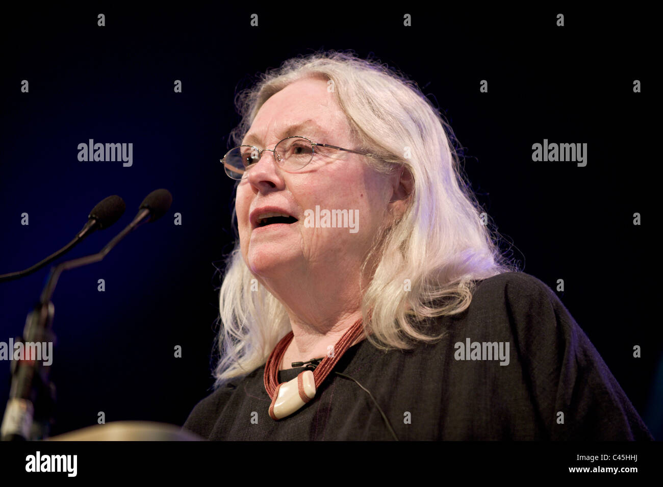 Gillian Clarke National Poet of Wales abgebildet bei Hay Festival 2011 Stockfoto