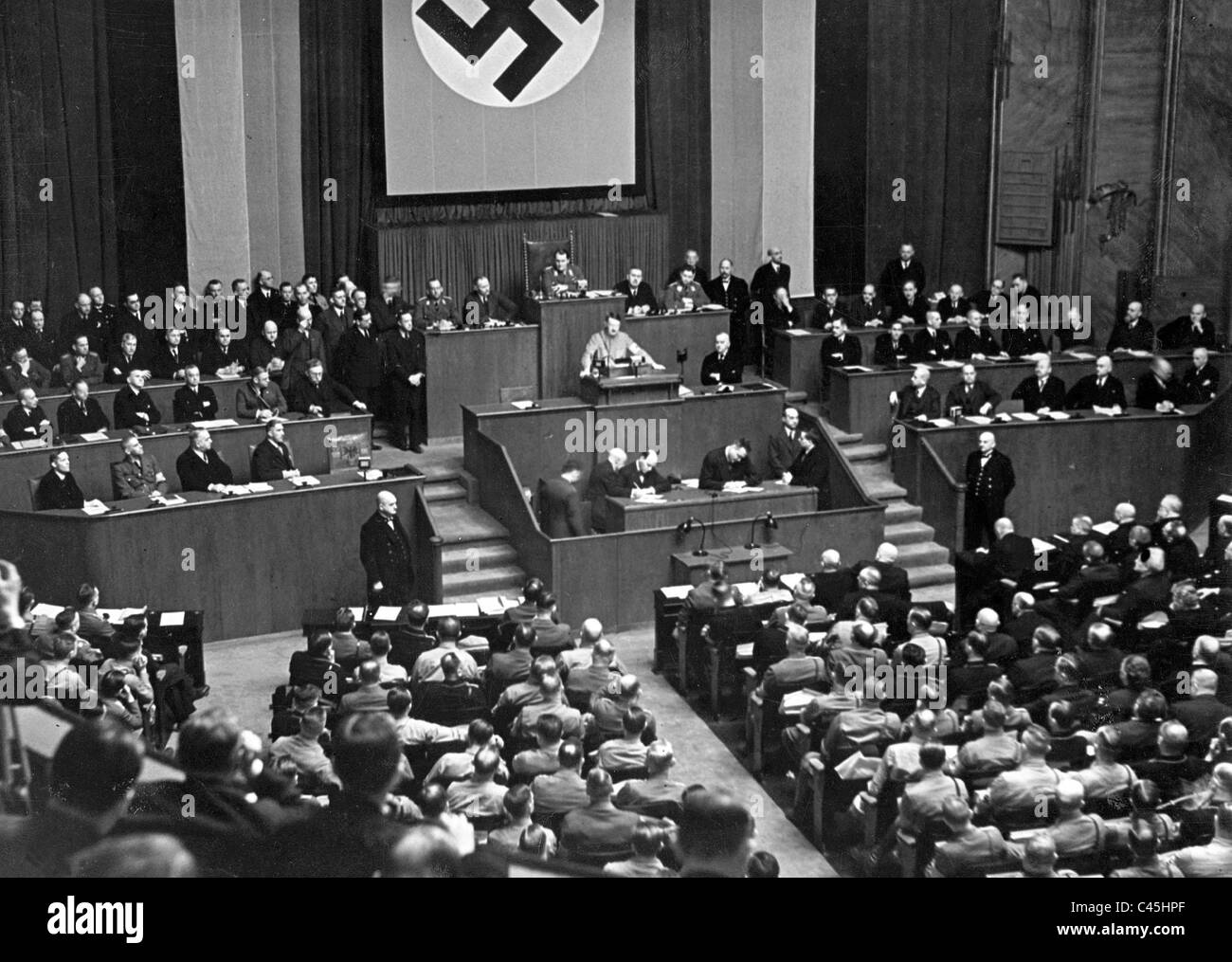 Adolf Hitler während der Reichstagssitzung am 23.03.1933 Stockfoto