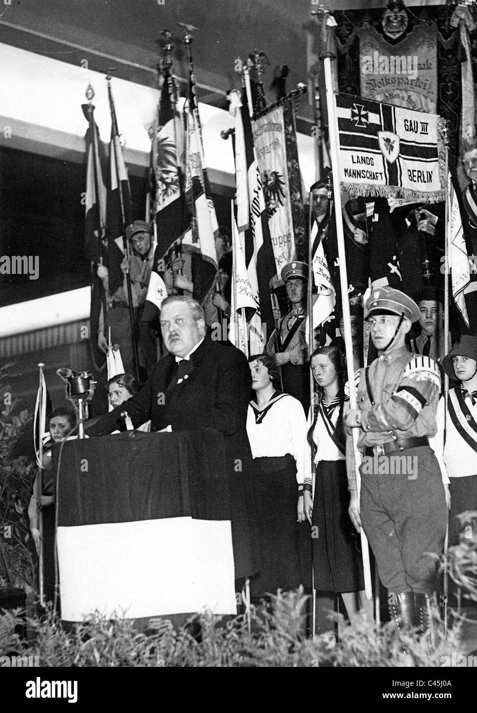 Wilhelm Laverrenz während des Reiches Gründung Feier der DNVP, 1933 Stockfoto