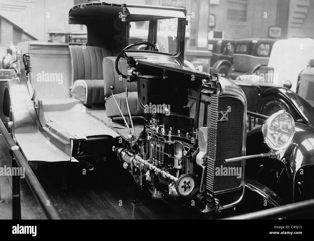 Querschnitt eines Autos von Citroen, 1928 Stockfoto