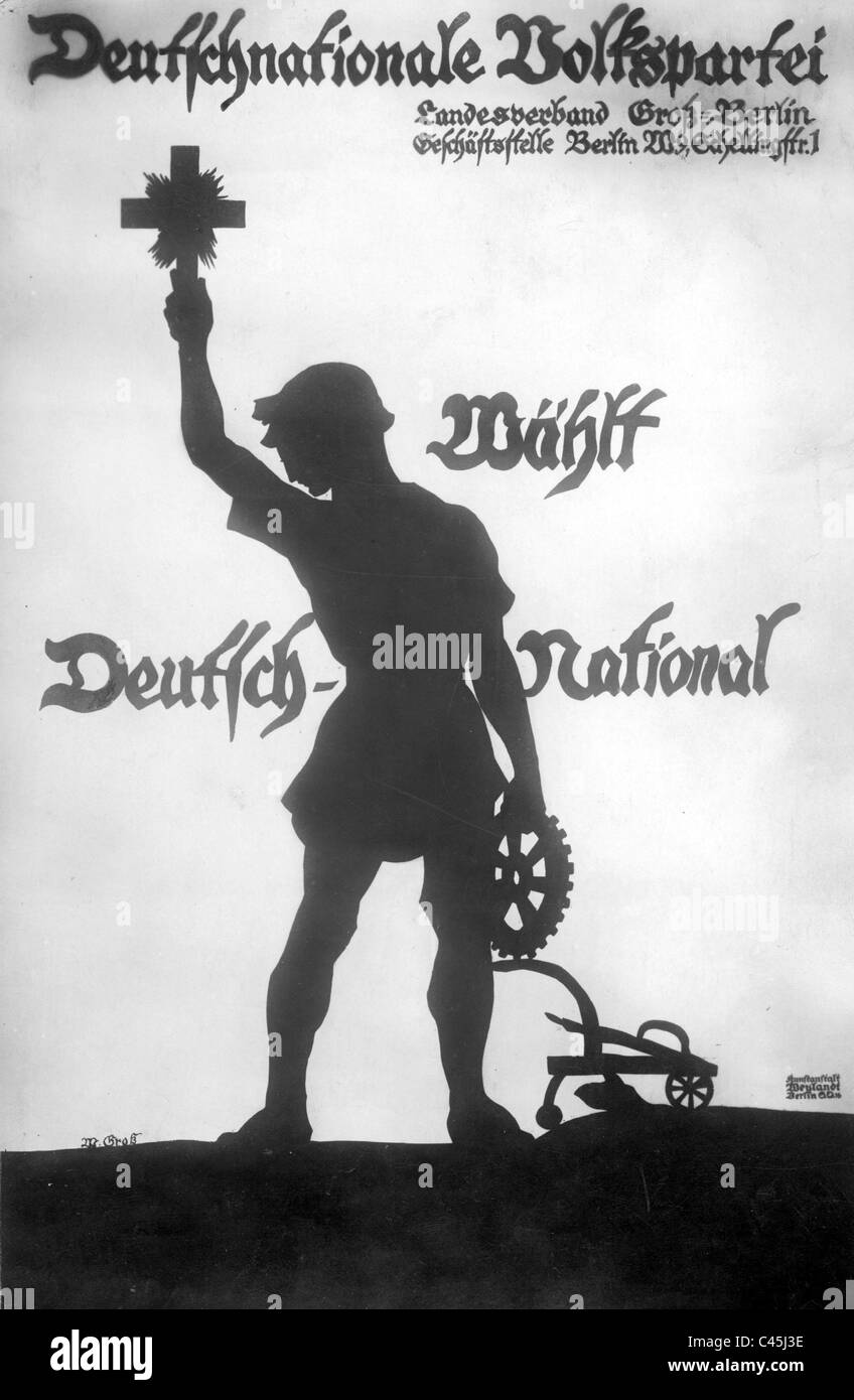 Wahlplakat der DNVP, 1919 Stockfoto